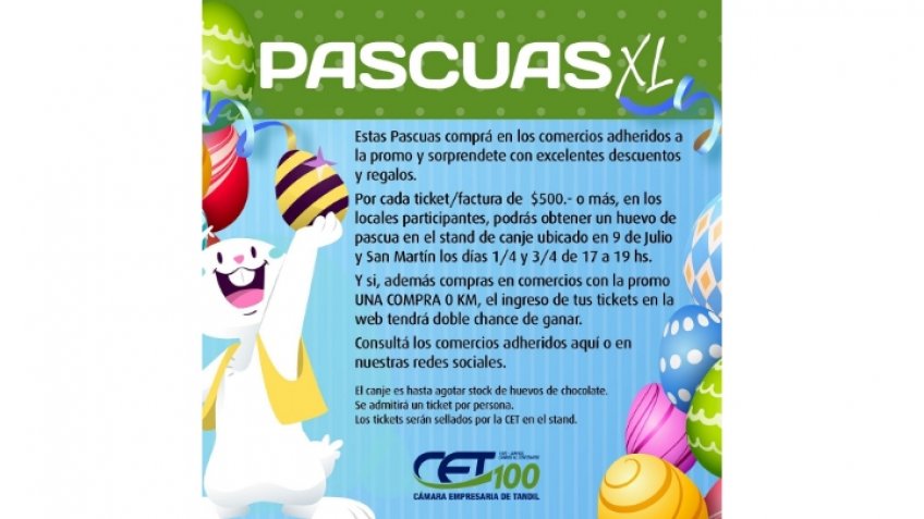 La Cámara Empresaria invita a aprovechar la promoción "Pascuas XL"